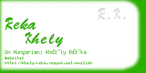 reka khely business card